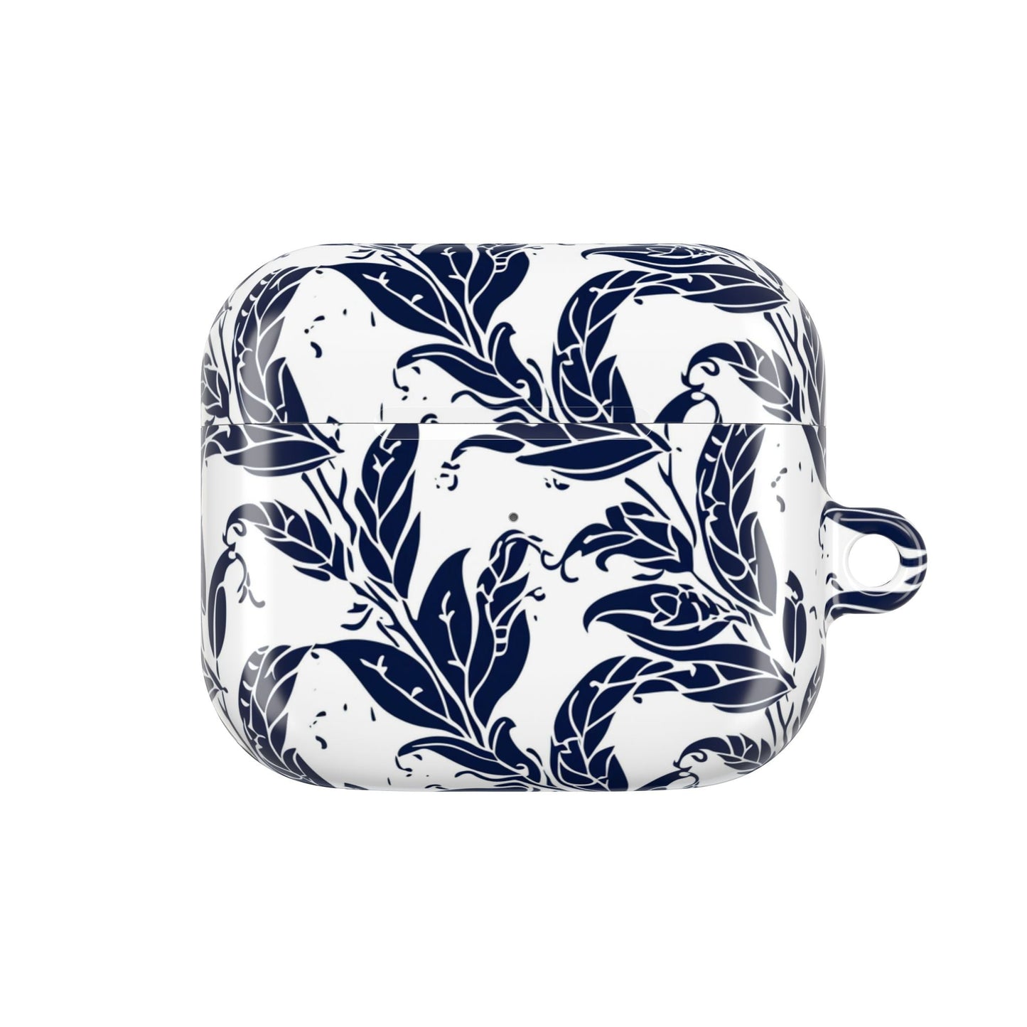Floral Navy Vine AirPod Case — Blue Botanical Protective Cover - DIGITAL X