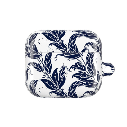 Floral Navy Vine AirPod Case — Blue Botanical Protective Cover - DIGITAL X