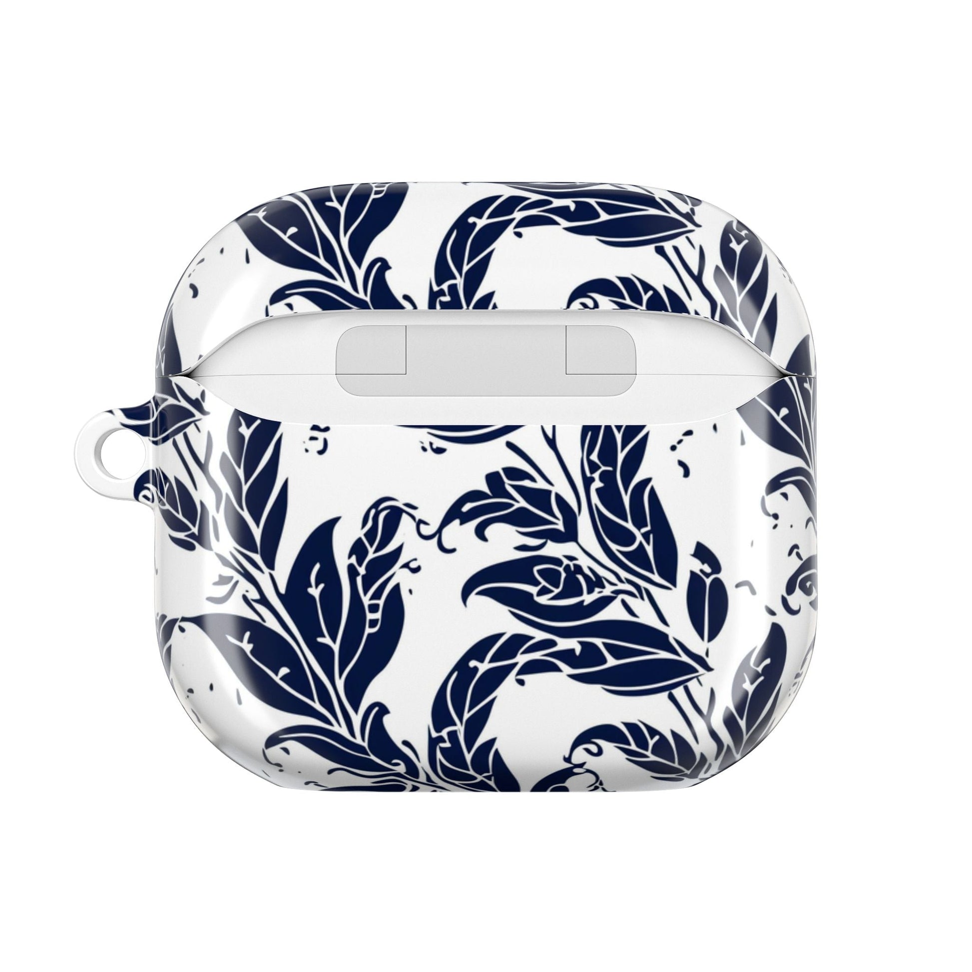 Floral Navy Vine AirPod Case — Blue Botanical Protective Cover - DIGITAL X