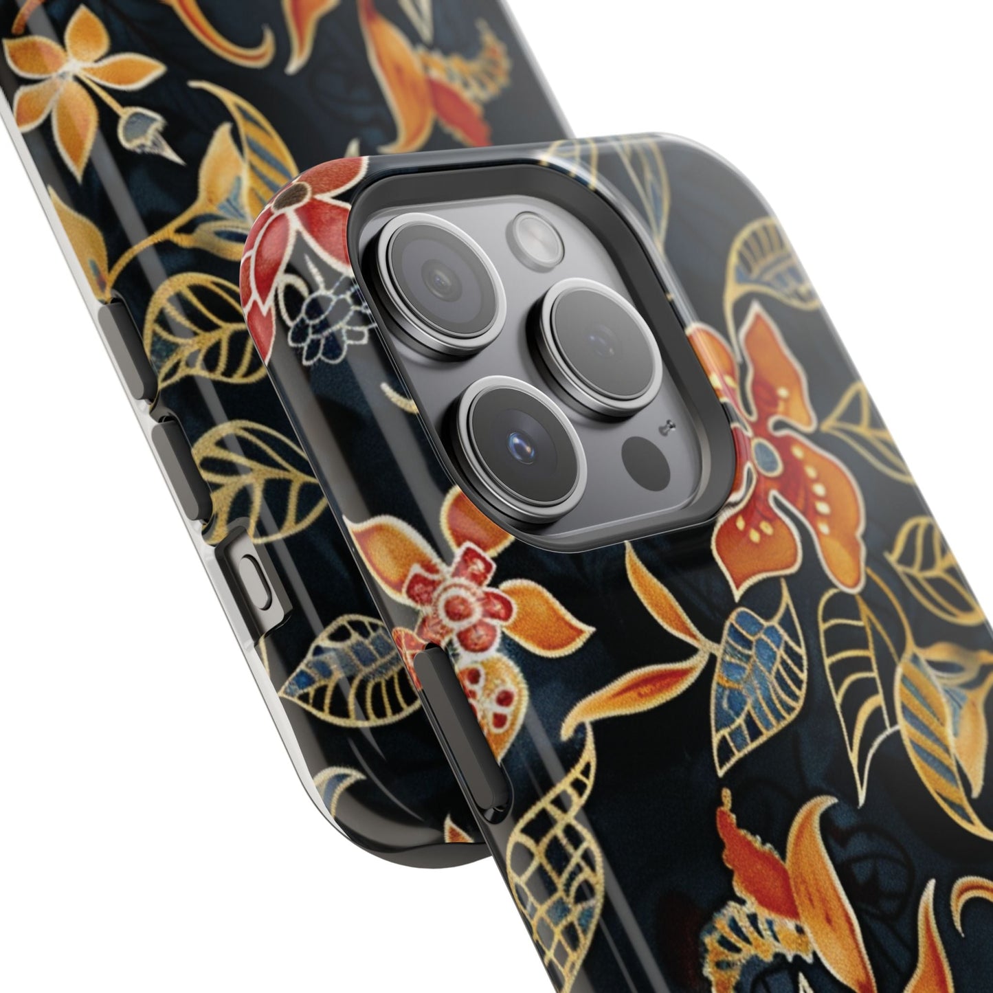 Floral Nightfall Magnetic Impact Phone Case — Protective Magnetic Floral iPhone Cover - DIGITAL X