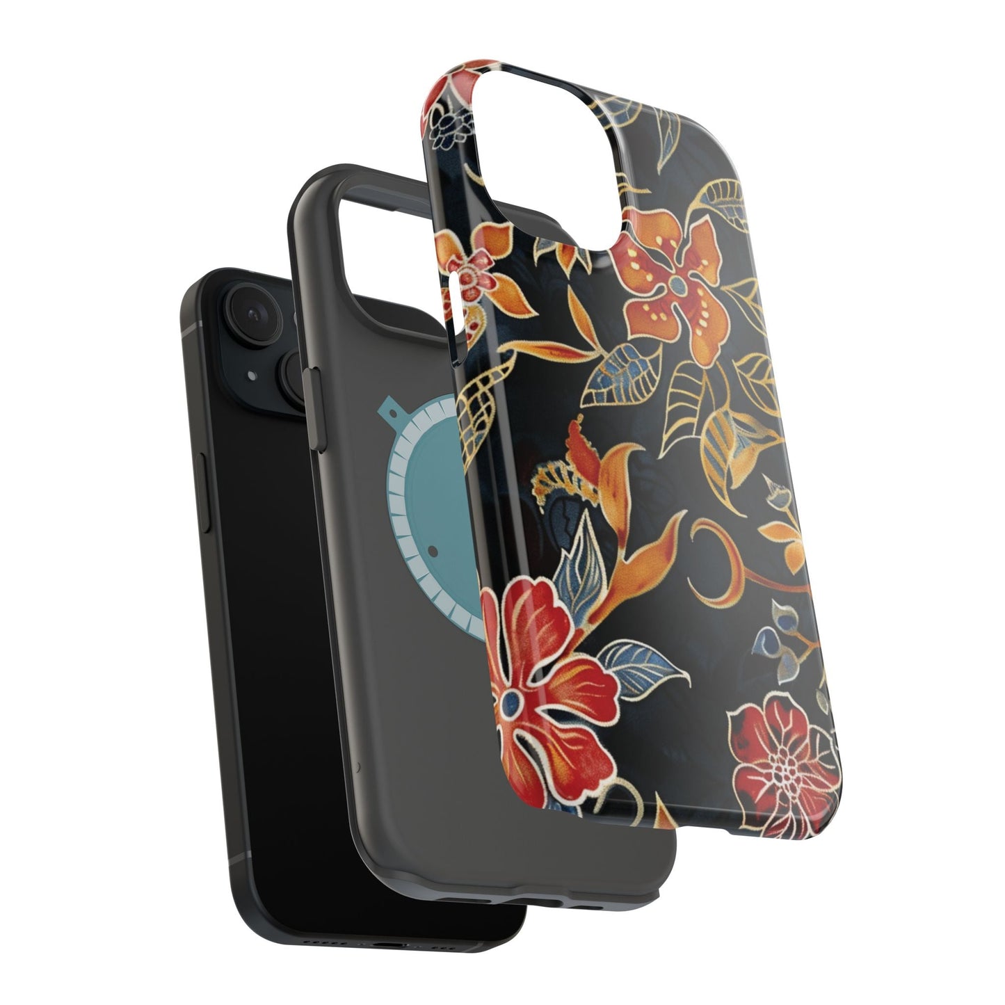 Floral Nightfall Magnetic Impact Phone Case — Protective Magnetic Floral iPhone Cover - DIGITAL X