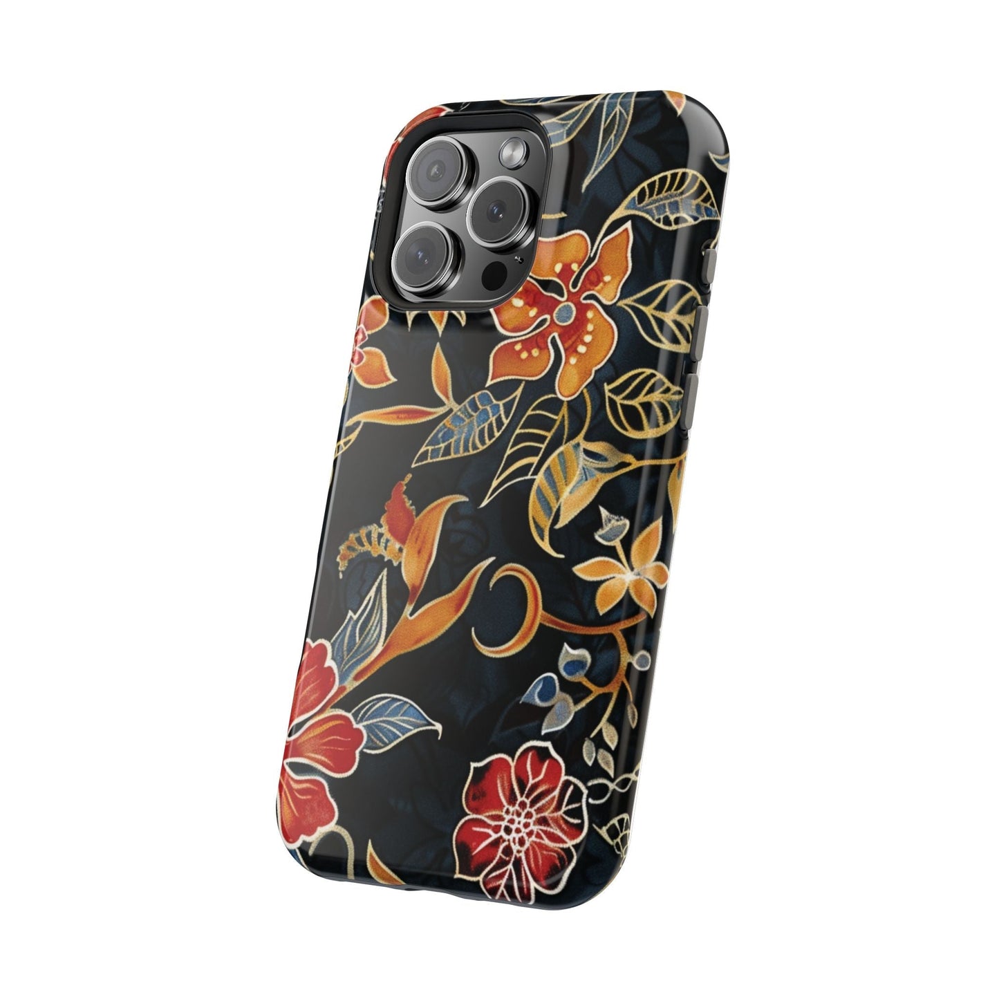 Floral Nightfall Magnetic Impact Phone Case — Protective Magnetic Floral iPhone Cover - DIGITAL X