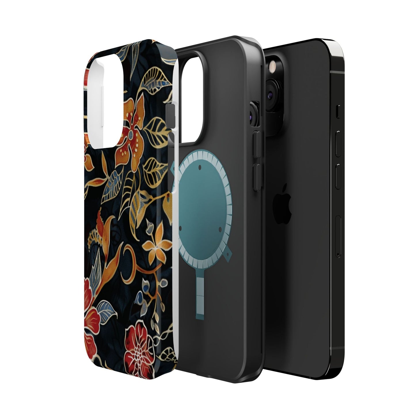 Floral Nightfall Magnetic Impact Phone Case — Protective Magnetic Floral iPhone Cover - DIGITAL X