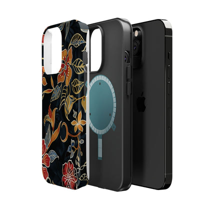 Floral Nightfall Magnetic Impact Phone Case — Protective Magnetic Floral iPhone Cover - DIGITAL X
