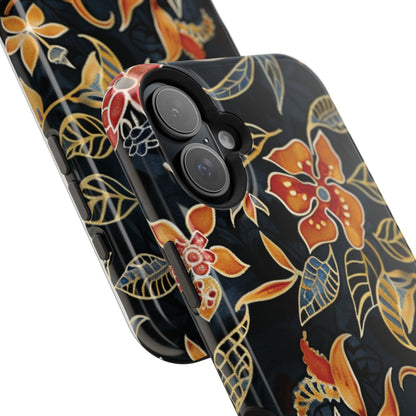 Floral Nightfall Magnetic Impact Phone Case — Protective Magnetic Floral iPhone Cover - DIGITAL X