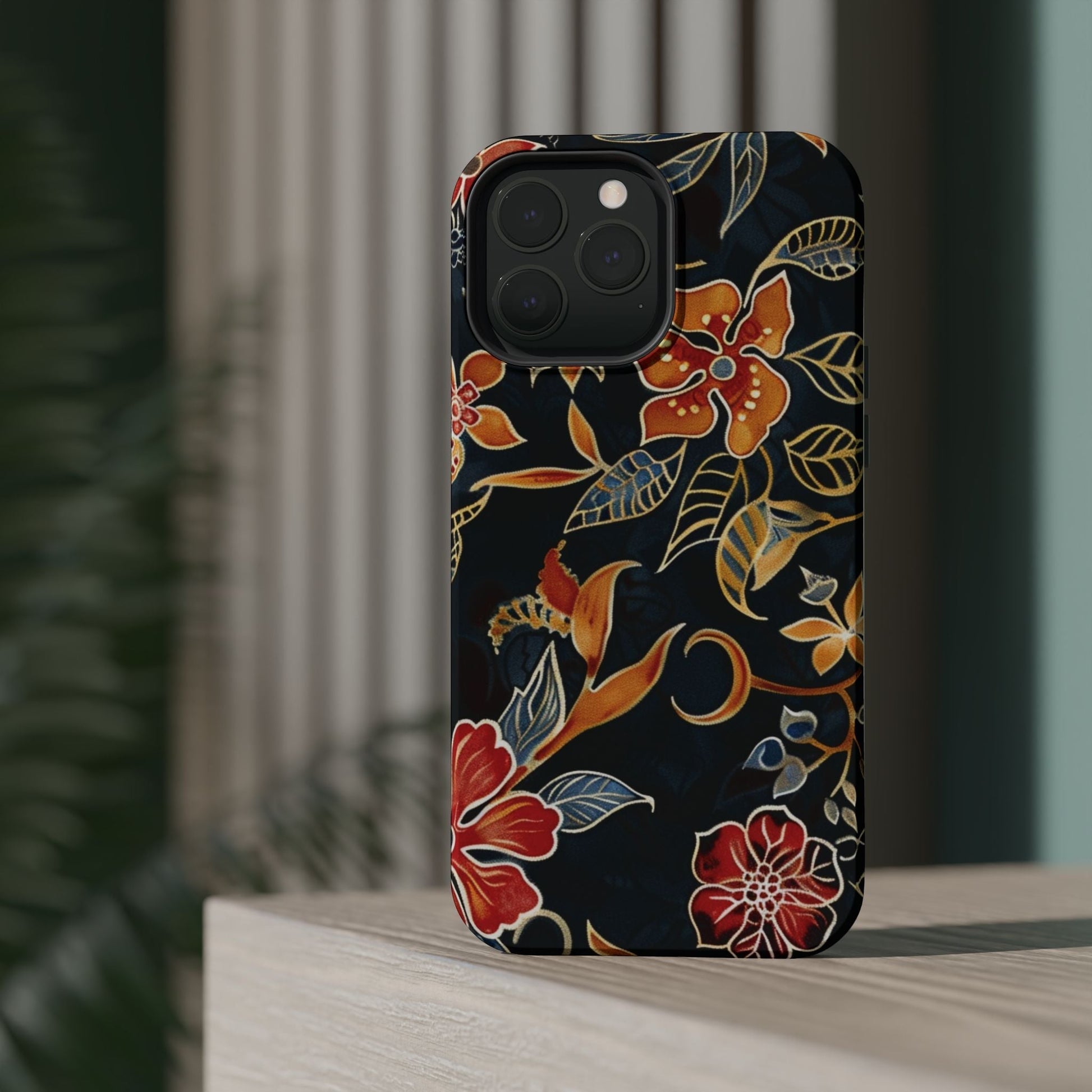 Floral Nightfall Magnetic Impact Phone Case — Protective Magnetic Floral iPhone Cover - DIGITAL X