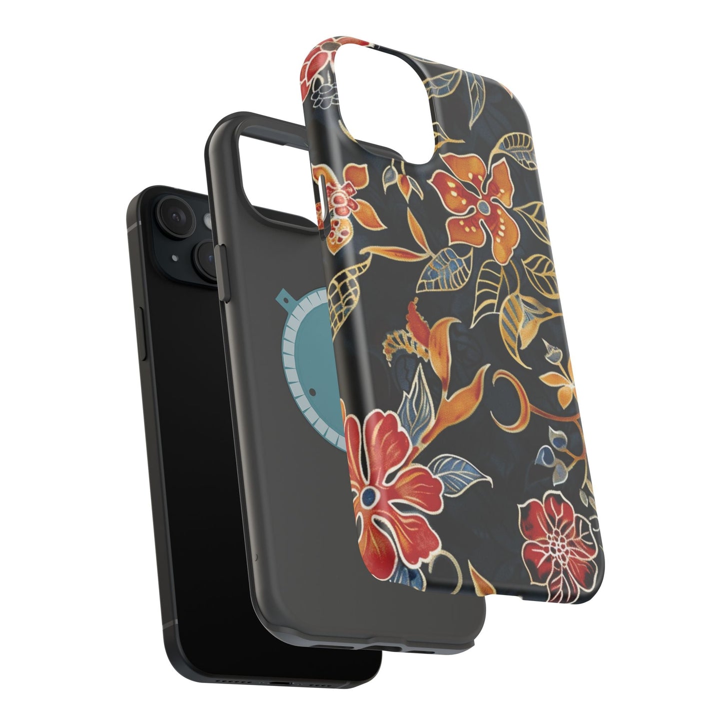 Floral Nightfall Magnetic Impact Phone Case — Protective Magnetic Floral iPhone Cover - DIGITAL X
