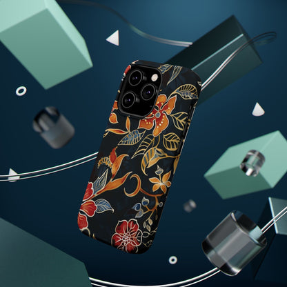 Floral Nightfall Magnetic Impact Phone Case — Protective Magnetic Floral iPhone Cover - DIGITAL X