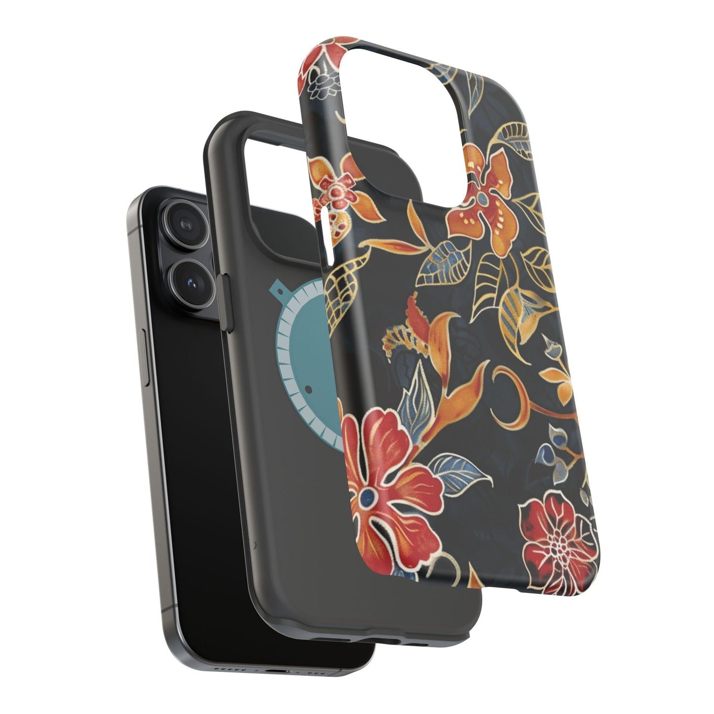Floral Nightfall Magnetic Impact Phone Case — Protective Magnetic Floral iPhone Cover - DIGITAL X