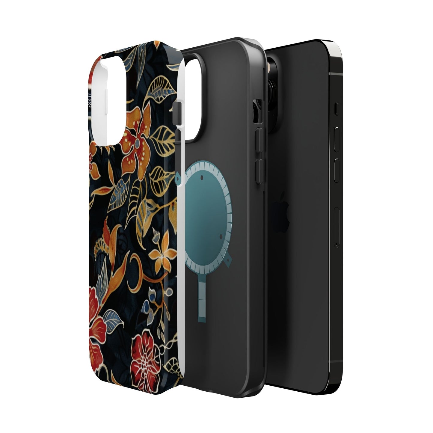 Floral Nightfall Magnetic Impact Phone Case — Protective Magnetic Floral iPhone Cover - DIGITAL X