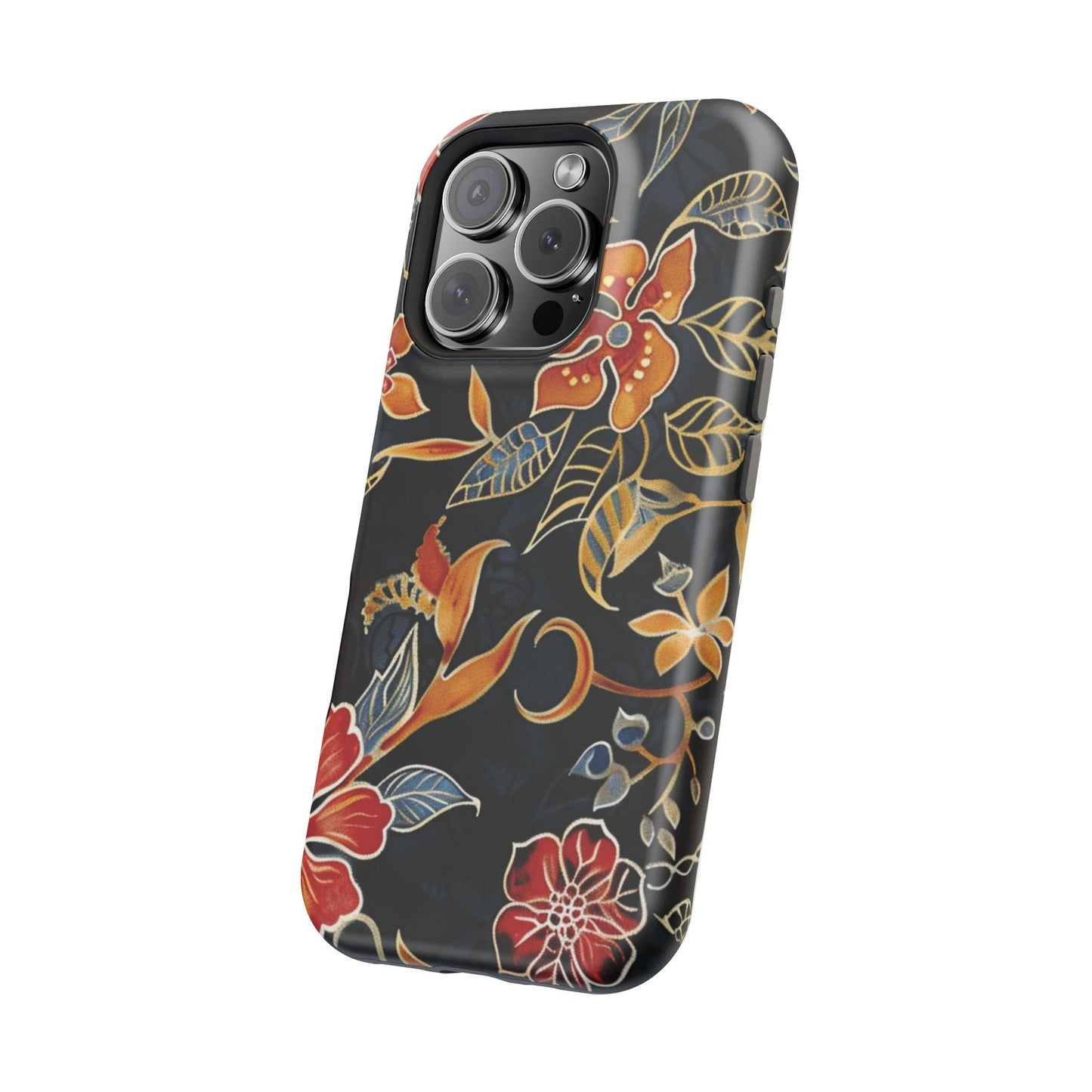 Floral Nightfall Magnetic Impact Phone Case — Protective Magnetic Floral iPhone Cover - DIGITAL X