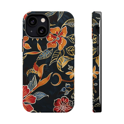 Floral Nightfall Magnetic Impact Phone Case — Protective Magnetic Floral iPhone Cover - DIGITAL X