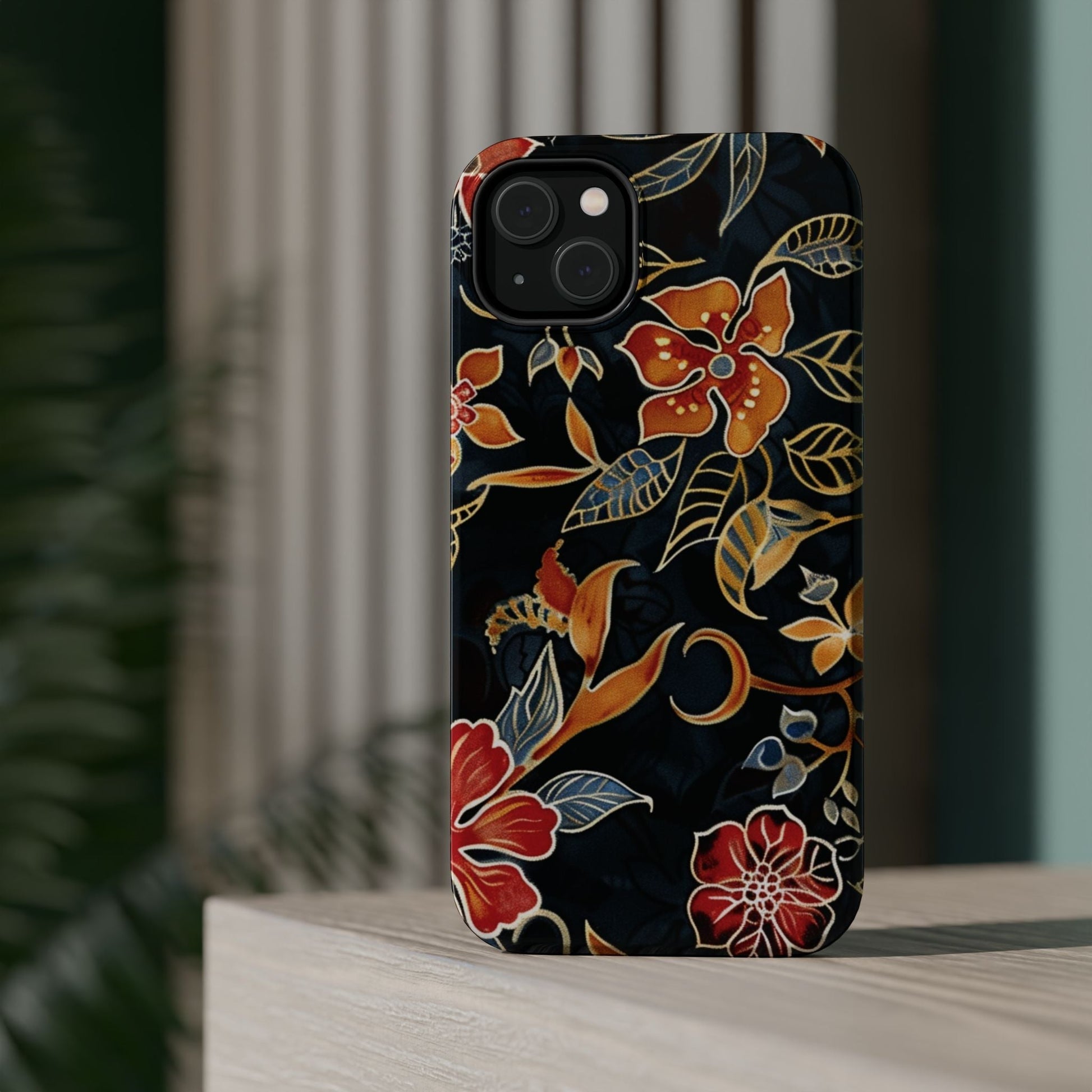Floral Nightfall Magnetic Impact Phone Case — Protective Magnetic Floral iPhone Cover - DIGITAL X