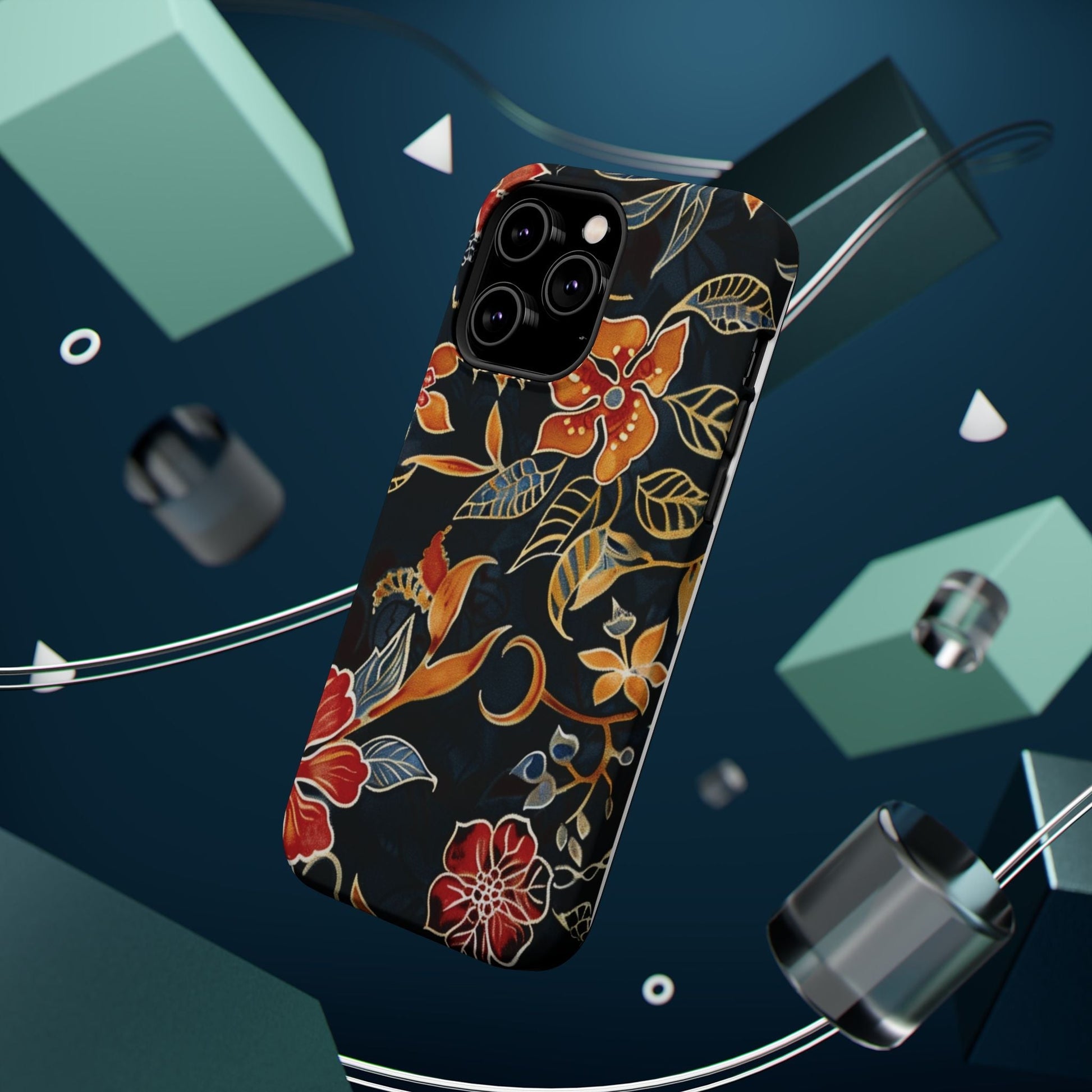 Floral Nightfall Magnetic Impact Phone Case — Protective Magnetic Floral iPhone Cover - DIGITAL X