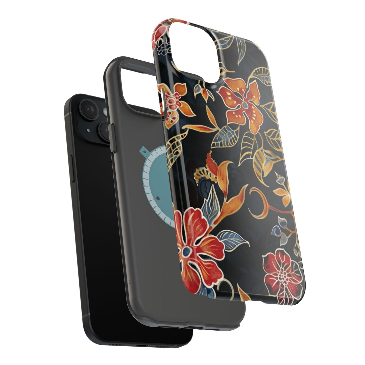 Floral Nightfall Magnetic Impact Phone Case — Protective Magnetic Floral iPhone Cover - DIGITAL X