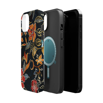 Floral Nightfall Magnetic Impact Phone Case — Protective Magnetic Floral iPhone Cover - DIGITAL X