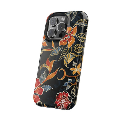 Floral Nightfall Magnetic Impact Phone Case — Protective Magnetic Floral iPhone Cover - DIGITAL X