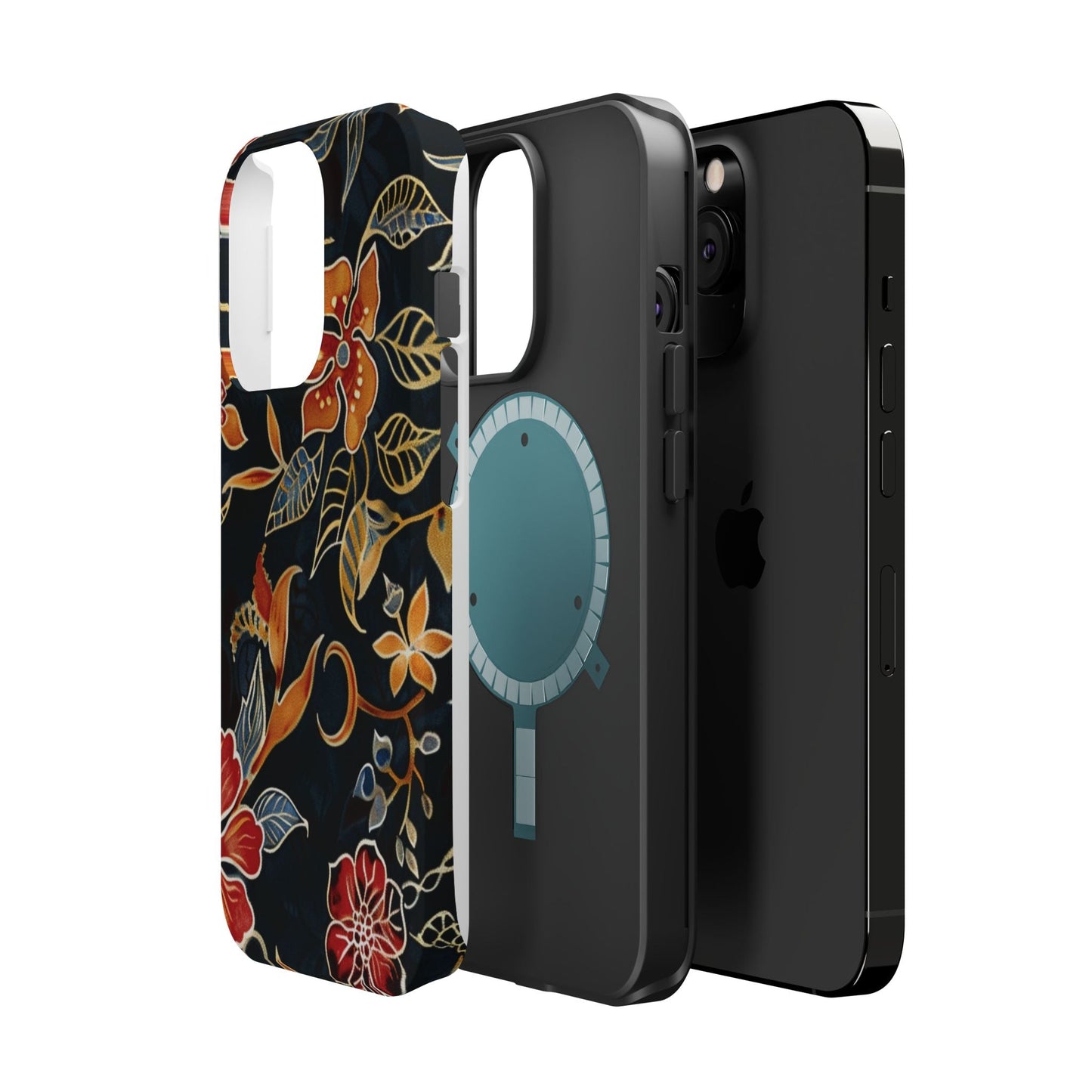 Floral Nightfall Magnetic Impact Phone Case — Protective Magnetic Floral iPhone Cover - DIGITAL X