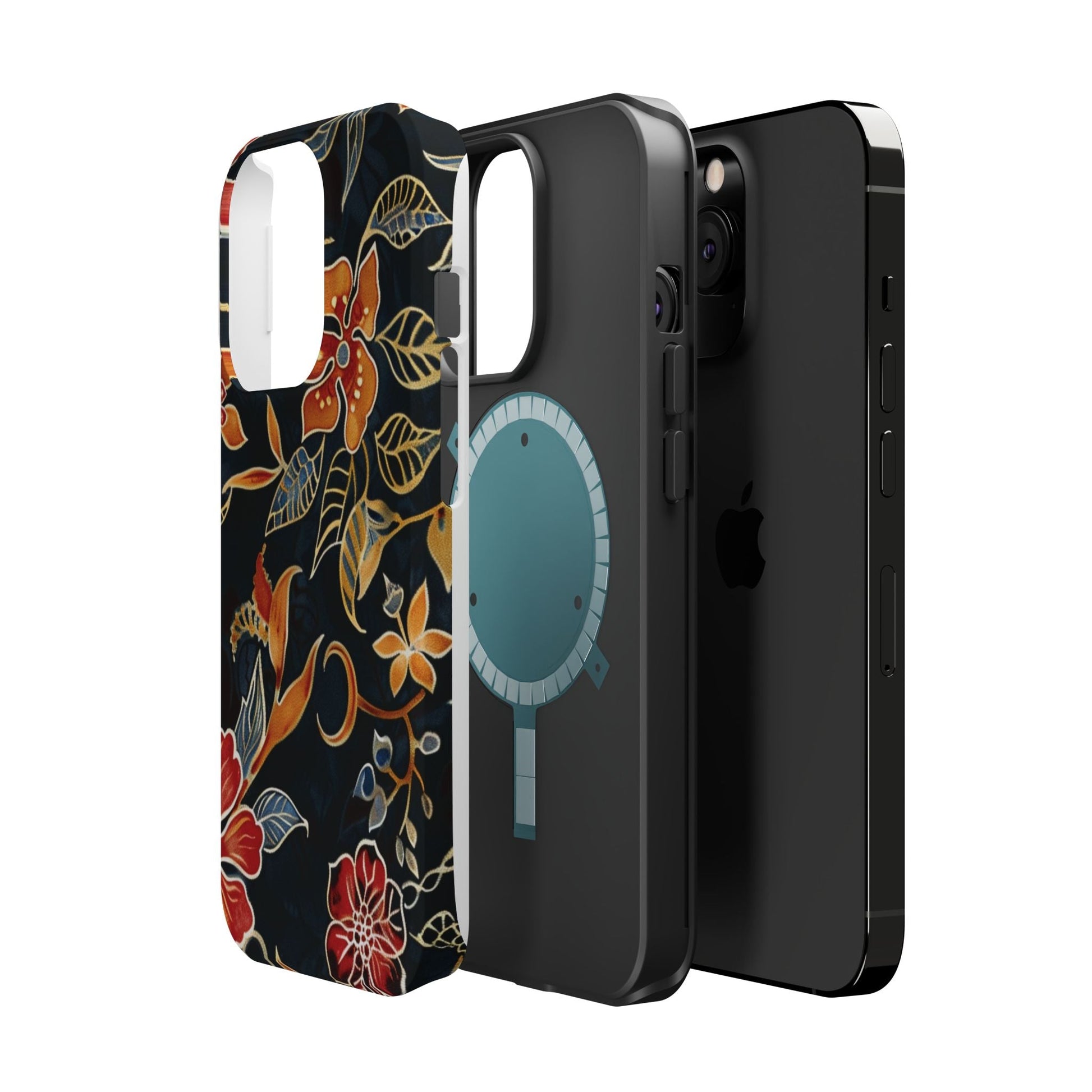Floral Nightfall Magnetic Impact Phone Case — Protective Magnetic Floral iPhone Cover - DIGITAL X