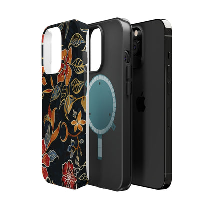 Floral Nightfall Magnetic Impact Phone Case — Protective Magnetic Floral iPhone Cover - DIGITAL X