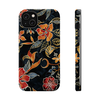 Floral Nightfall Magnetic Impact Phone Case — Protective Magnetic Floral iPhone Cover - DIGITAL X