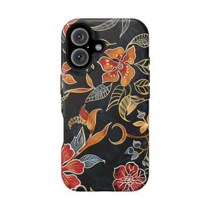 Floral Nightfall Magnetic Impact Phone Case — Protective Magnetic Floral iPhone Cover - DIGITAL X