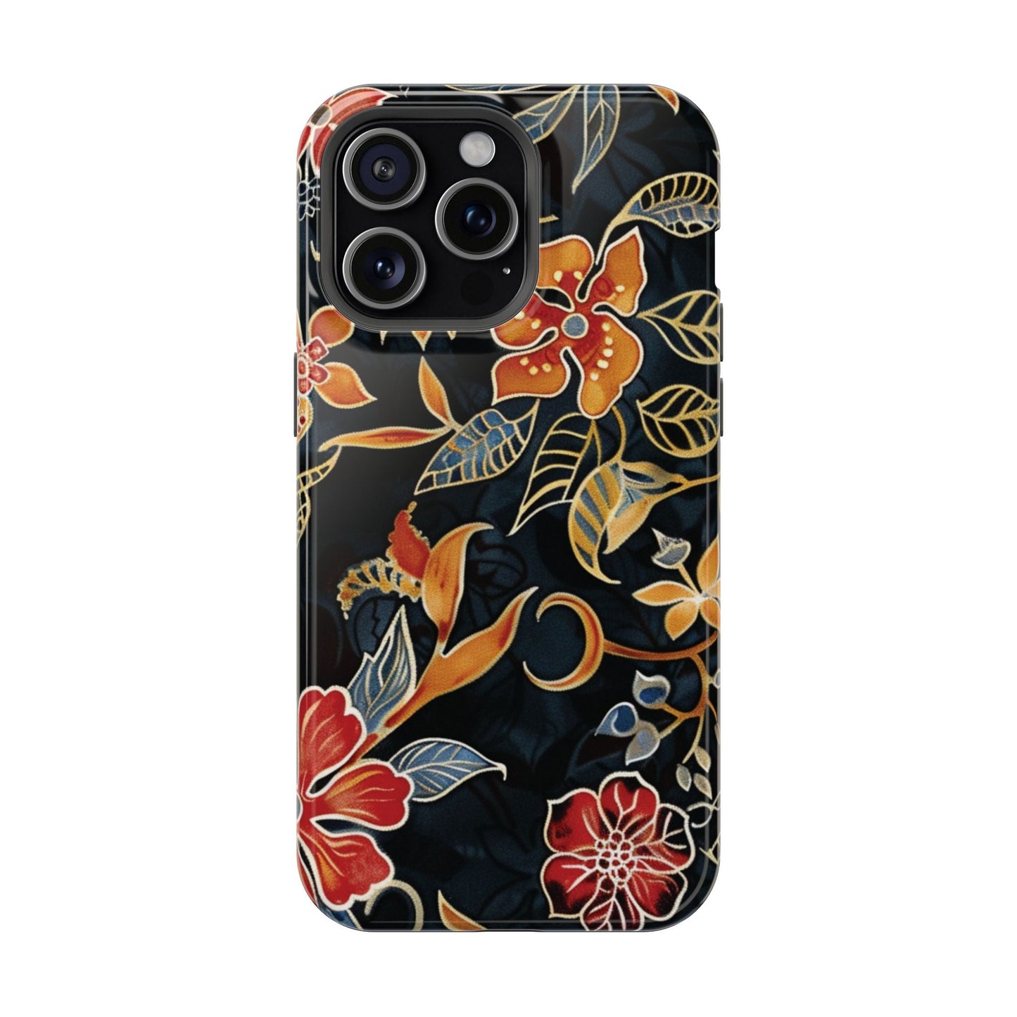 Floral Nightfall Magnetic Impact Phone Case — Protective Magnetic Floral iPhone Cover - DIGITAL X