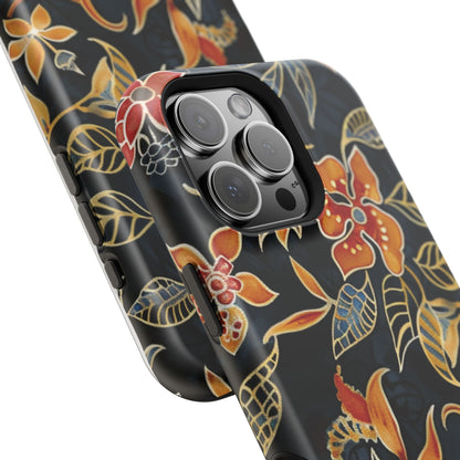 Floral Nightfall Magnetic Impact Phone Case — Protective Magnetic Floral iPhone Cover - DIGITAL X