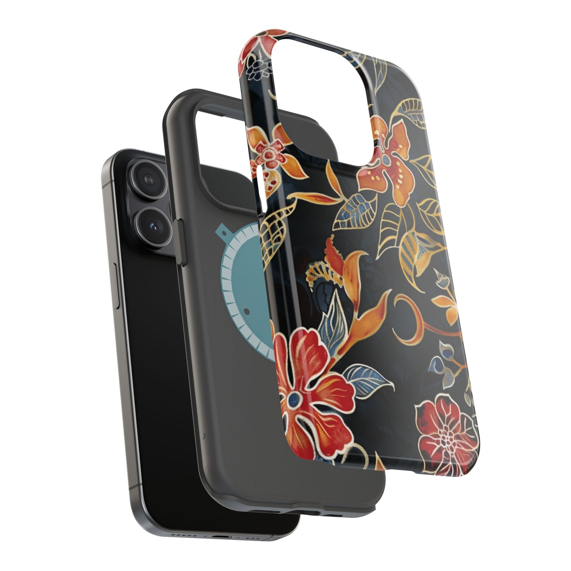 Floral Nightfall Magnetic Impact Phone Case — Protective Magnetic Floral iPhone Cover - DIGITAL X