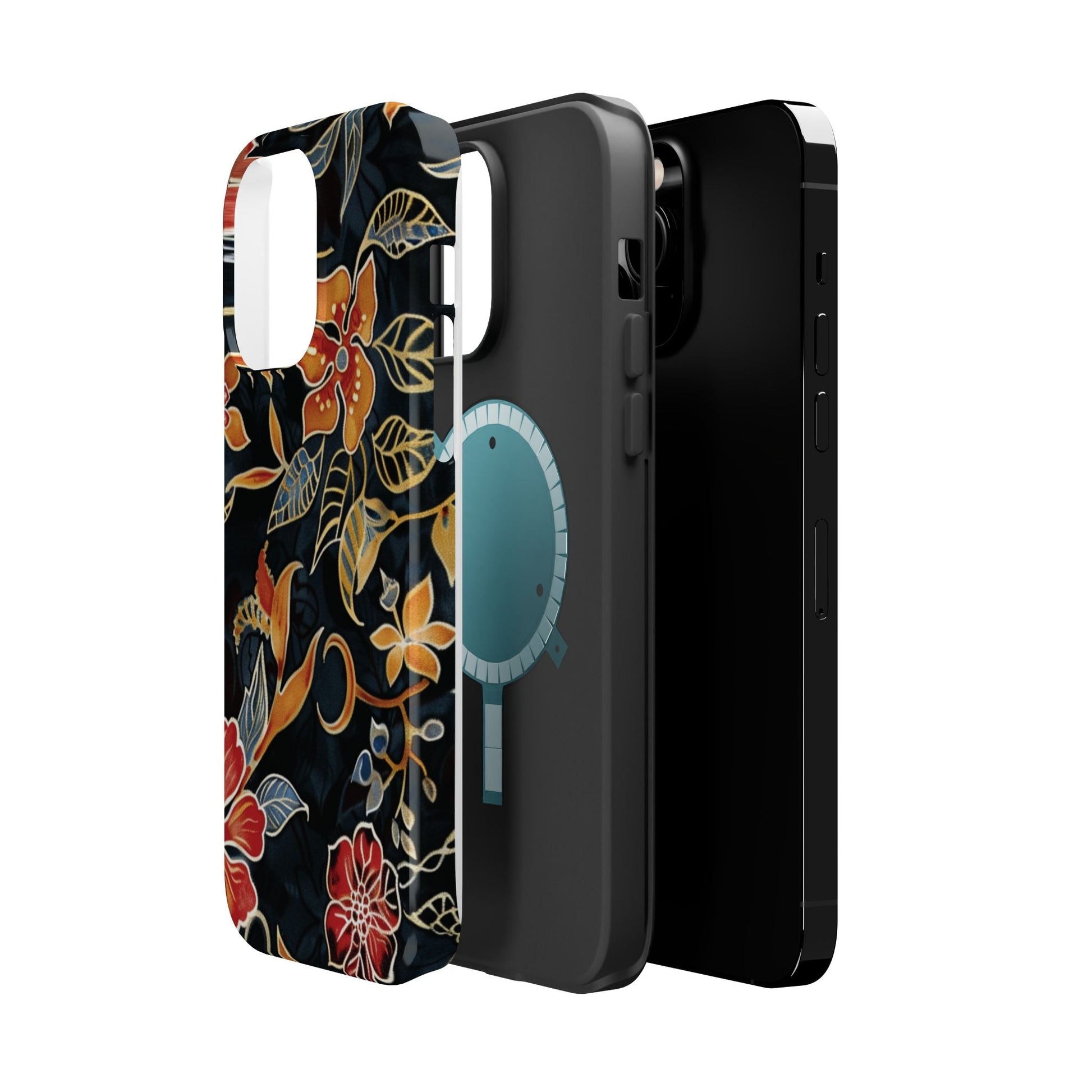 Floral Nightfall Magnetic Impact Phone Case — Protective Magnetic Floral iPhone Cover - DIGITAL X