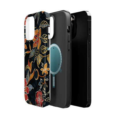 Floral Nightfall Magnetic Impact Phone Case — Protective Magnetic Floral iPhone Cover - DIGITAL X