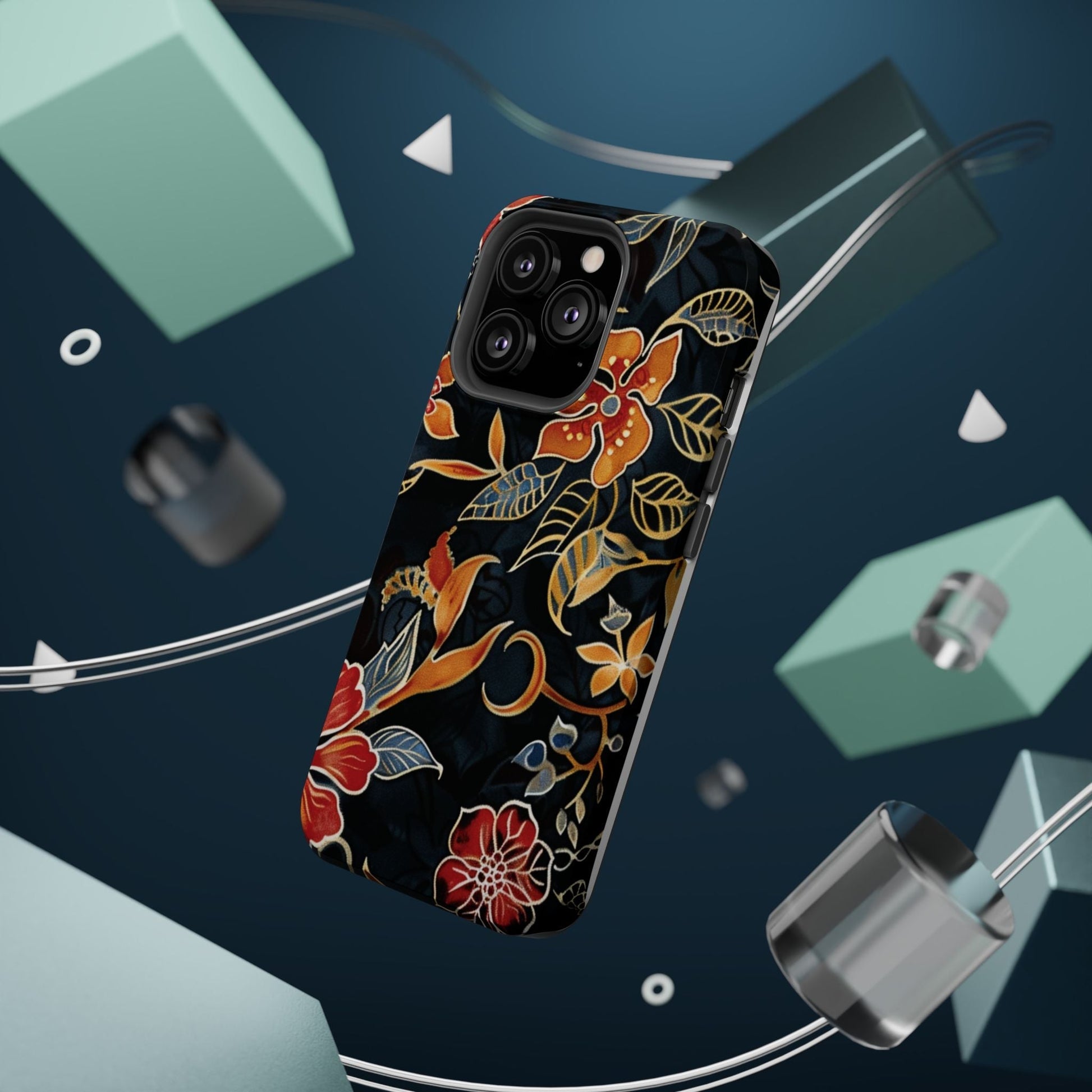 Floral Nightfall Magnetic Impact Phone Case — Protective Magnetic Floral iPhone Cover - DIGITAL X