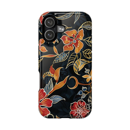 Floral Nightfall Magnetic Impact Phone Case — Protective Magnetic Floral iPhone Cover - DIGITAL X