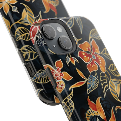 Floral Nightfall Magnetic Impact Phone Case — Protective Magnetic Floral iPhone Cover - DIGITAL X