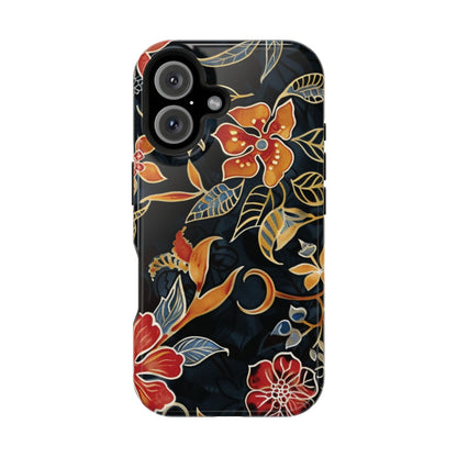 Floral Nightfall Magnetic Impact Phone Case — Protective Magnetic Floral iPhone Cover - DIGITAL X