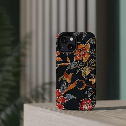 Floral Nightfall Magnetic Impact Phone Case — Protective Magnetic Floral iPhone Cover - DIGITAL X