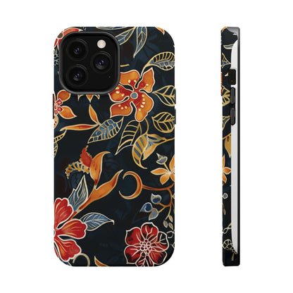 Floral Nightfall Magnetic Impact Phone Case — Protective Magnetic Floral iPhone Cover - DIGITAL X