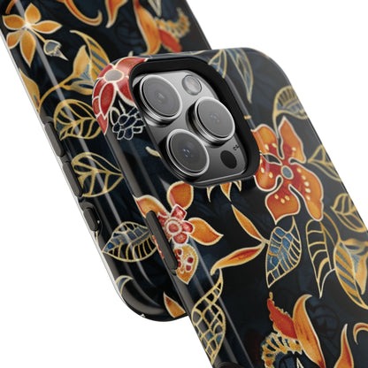 Floral Nightfall Magnetic Impact Phone Case — Protective Magnetic Floral iPhone Cover - DIGITAL X