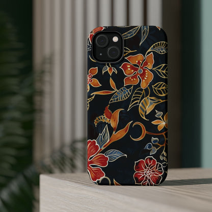 Floral Nightfall Magnetic Impact Phone Case — Protective Magnetic Floral iPhone Cover - DIGITAL X