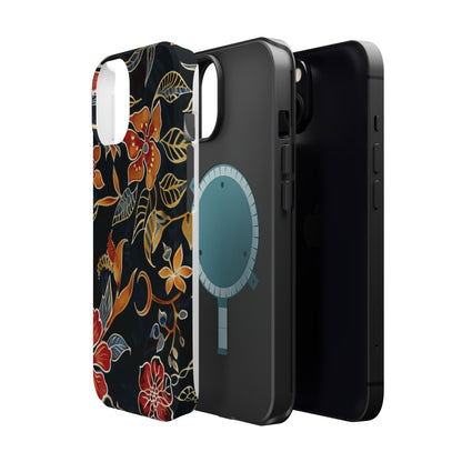 Floral Nightfall Magnetic Impact Phone Case — Protective Magnetic Floral iPhone Cover - DIGITAL X