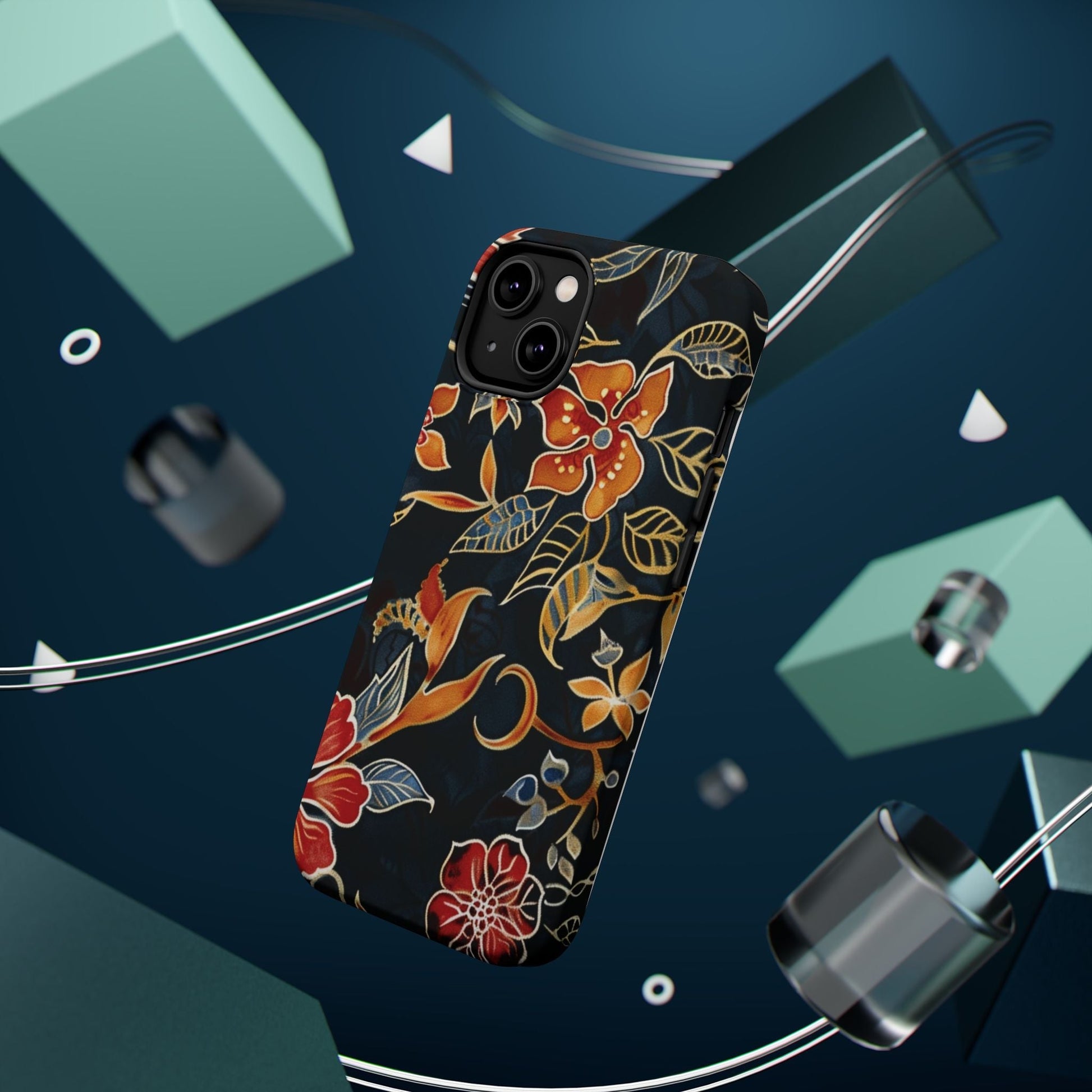 Floral Nightfall Magnetic Impact Phone Case — Protective Magnetic Floral iPhone Cover - DIGITAL X