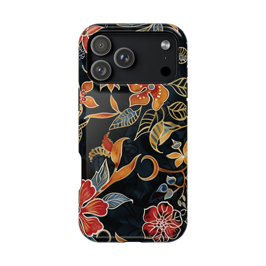 Floral Nightfall Magnetic Impact Phone Case — Protective Magnetic Floral iPhone Cover - DIGITAL X