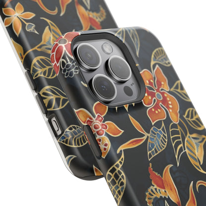 Floral Nightfall Magnetic Impact Phone Case — Protective Magnetic Floral iPhone Cover - DIGITAL X