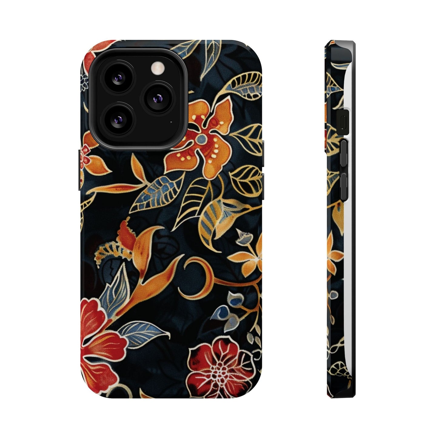 Floral Nightfall Magnetic Impact Phone Case — Protective Magnetic Floral iPhone Cover - DIGITAL X