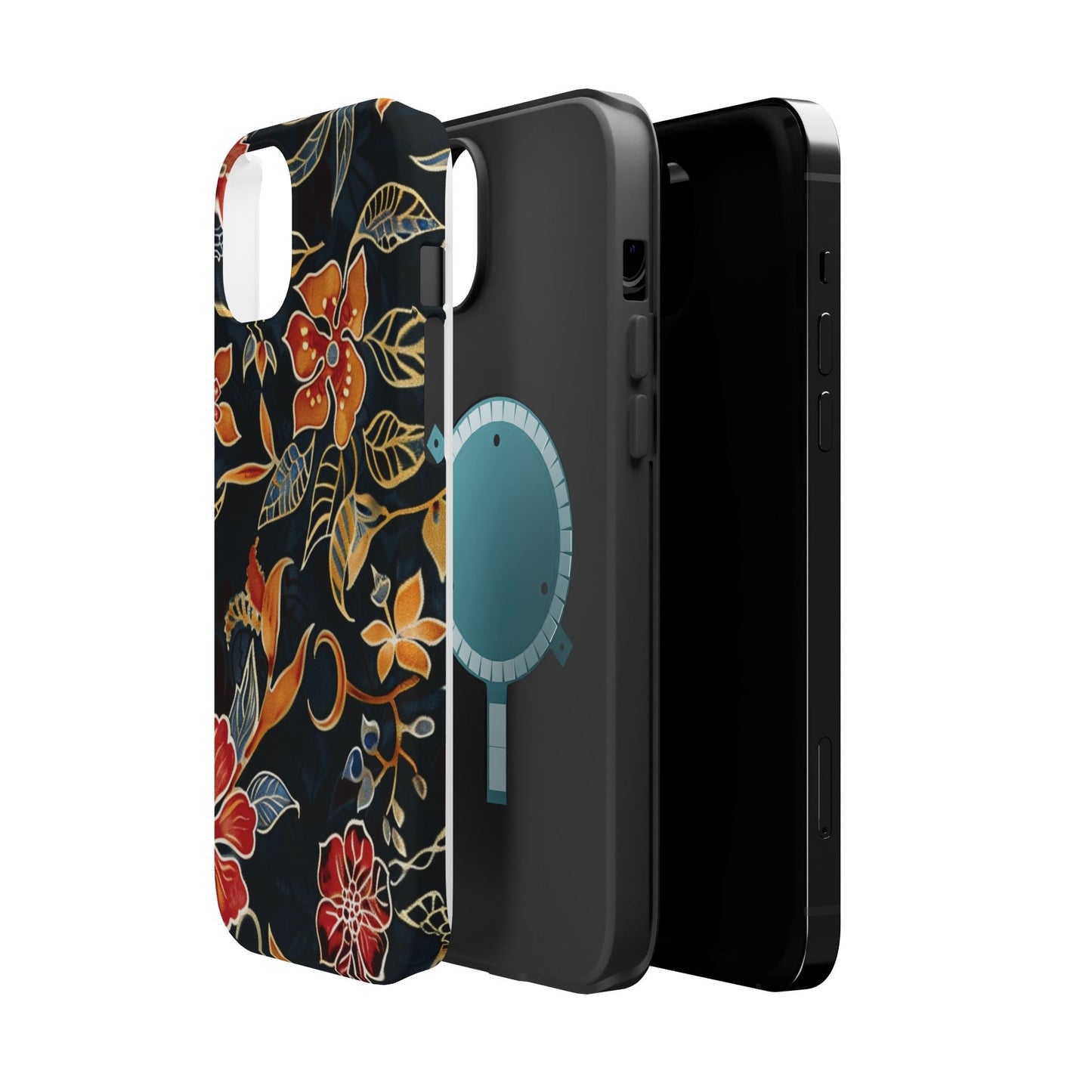 Floral Nightfall Magnetic Impact Phone Case — Protective Magnetic Floral iPhone Cover - DIGITAL X