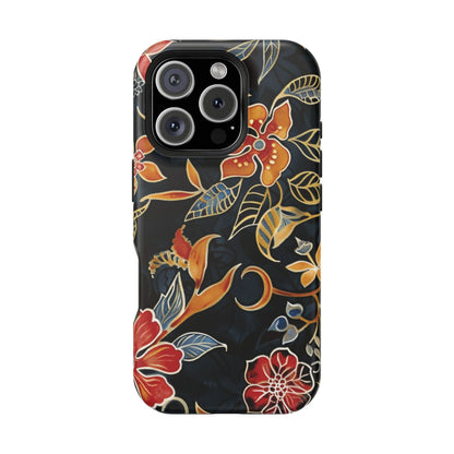 Floral Nightfall Magnetic Impact Phone Case — Protective Magnetic Floral iPhone Cover - DIGITAL X