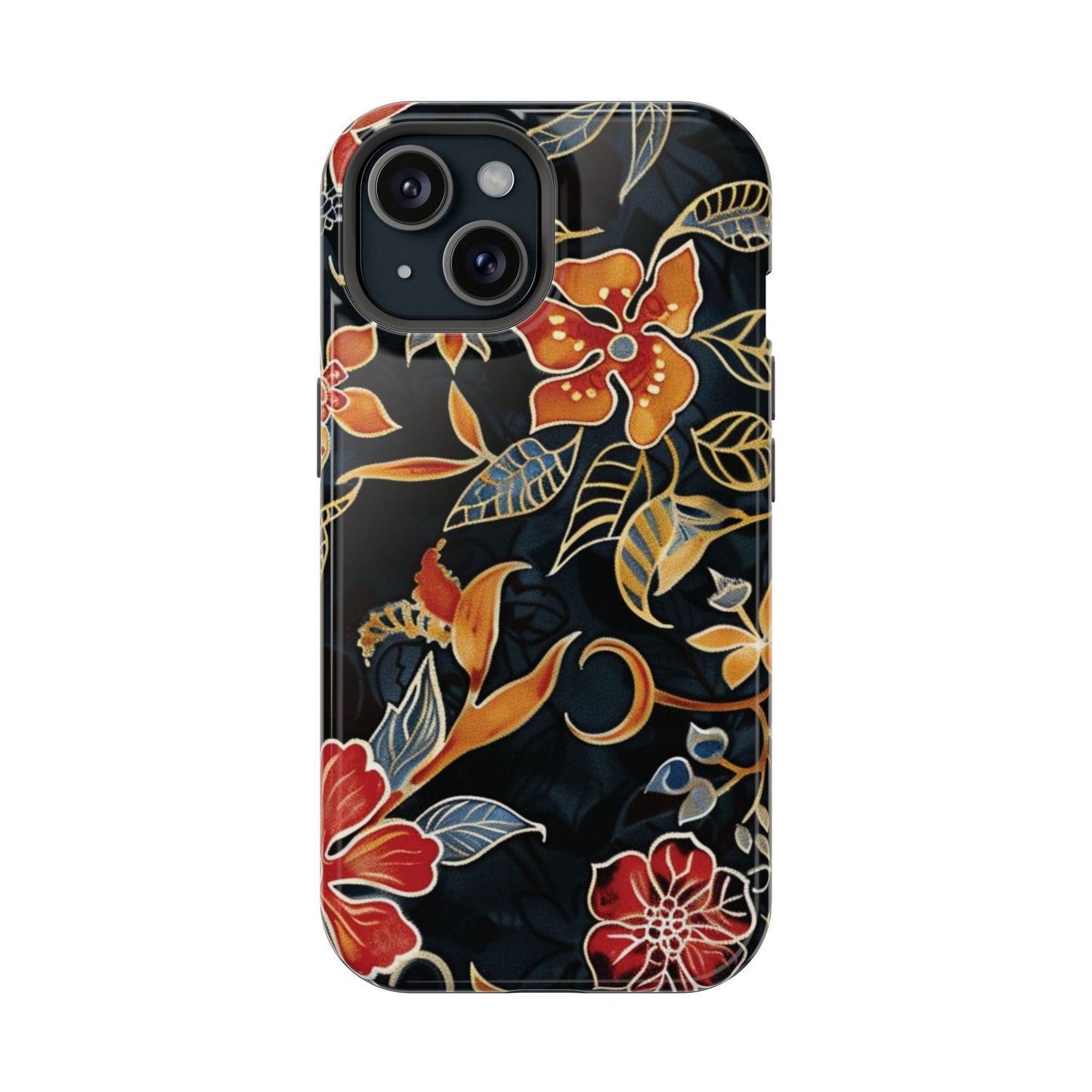 Floral Nightfall Magnetic Impact Phone Case — Protective Magnetic Floral iPhone Cover - DIGITAL X