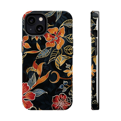 Floral Nightfall Magnetic Impact Phone Case — Protective Magnetic Floral iPhone Cover - DIGITAL X