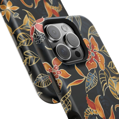 Floral Nightfall Magnetic Impact Phone Case — Protective Magnetic Floral iPhone Cover - DIGITAL X