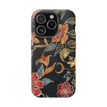 Floral Nightfall Magnetic Impact Phone Case — Protective Magnetic Floral iPhone Cover - DIGITAL X